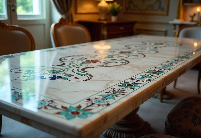 Marble Inlay Table Tops Manufacturer